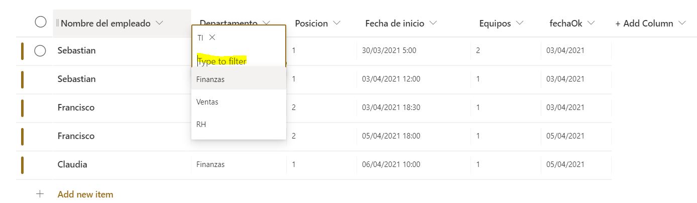 Power Apps: Utiliza Patch para actualizar columnas de búsqueda