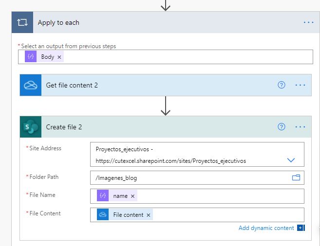 Power Automate archivos Forms 4